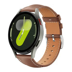 xDfind Flat Head Black Shark Fine Grain Leather Watch Band, For Samsung Galaxy Watch Ultra / Ultra 2025, For Samsung Galaxy Watch8 / Watch8 Classic, For Samsung Galaxy Watch7 / FE / 6 / 5 / 4