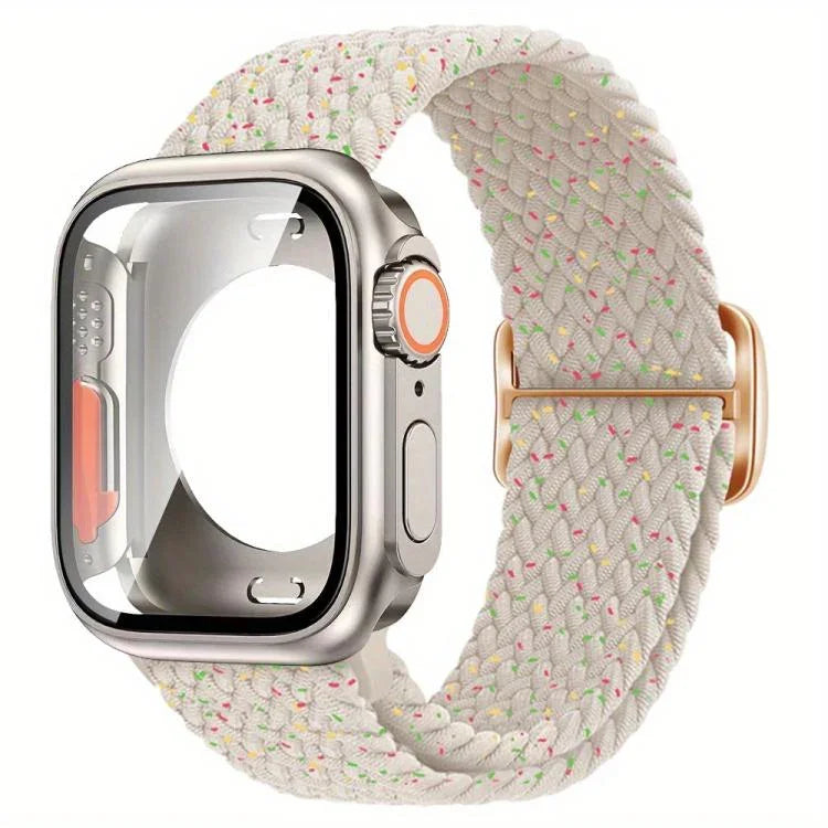 Dây đồng hồ Nylon Khóa Thang với Ốp PC Film Ultra 49mm Thay Đổi, Dành cho Apple Watch Series 44mm, Dành cho Apple Watch Series 40mm, Dành cho Apple Watch Series 10 / 11 46mm, Dành cho Apple Watch Series 10 / 11 42mm, Dành cho Apple Watch Series 45mm