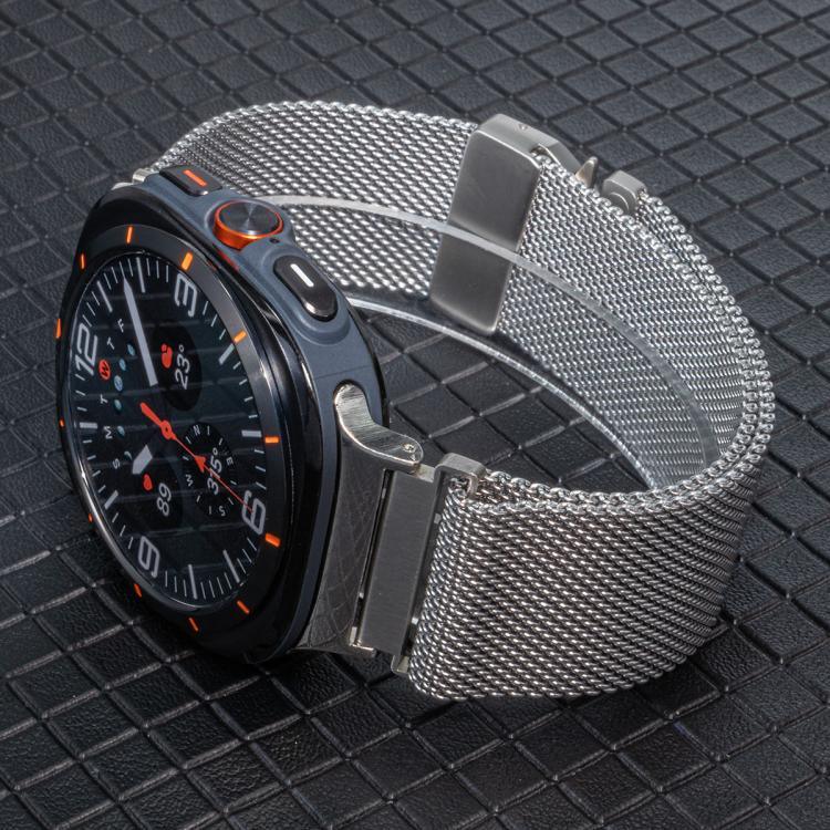 Dây đồng hồ thép titan Milanese khóa dù, dành cho Samsung Galaxy Watch Ultra / Ultra 2025, dành cho Samsung Galaxy Watch8 / Watch8 Classic
