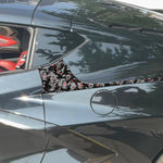 4pcs/Set Forged Gold Foil Carbon Fiber Car Rear Sides Decorative Sticker for Chevrolet Corvette C8 2020-, Left and Right Driver, Rear Sides