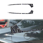 4pcs/Set Forged Gold Foil Carbon Fiber Car Rear Sides Decorative Sticker for Chevrolet Corvette C8 2020-, Left and Right Driver, Rear Sides