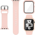 Dây đồng hồ Silicone Khóa Chốt với Ốp PC Tích Hợp Film, Dành cho Apple Watch Series 44mm, Dành cho Apple Watch Series 40mm, Dành cho Apple Watch Series 10 / 11 46mm, Dành cho Apple Watch Series 10 / 11 42mm, Dành cho Apple Watch Ultra 3 / 2 / 1 49mm