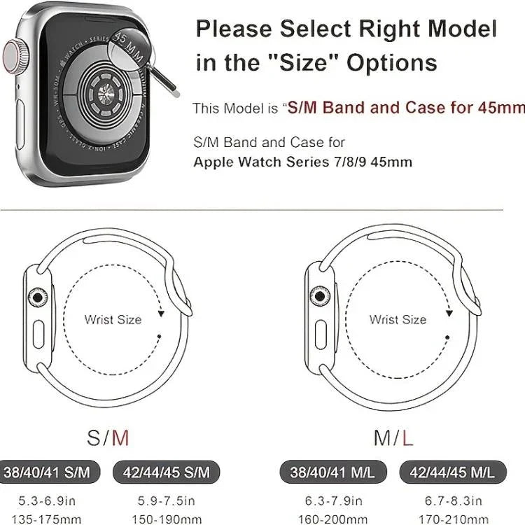 Dây đồng hồ Silicone Khóa Chốt với Ốp PC Tích Hợp Film, Dành cho Apple Watch Series 44mm, Dành cho Apple Watch Series 40mm, Dành cho Apple Watch Series 10 / 11 46mm, Dành cho Apple Watch Series 10 / 11 42mm, Dành cho Apple Watch Ultra 3 / 2 / 1 49mm