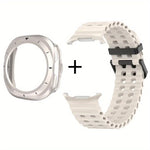 Dây Đồng Hồ Silicone Lỗ Hai Hàng Kèm Ốp TPU, Dành Cho Samsung Galaxy Watch Ultra 47mm / Ultra 2025