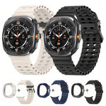 Dây Đồng Hồ Silicone Lỗ Hai Hàng Kèm Ốp TPU, Dành Cho Samsung Galaxy Watch Ultra 47mm / Ultra 2025