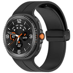 Dây đồng hồ silicone nam châm khóa gập màu đen xDfind, Dành cho Samsung Galaxy Watch8 / Watch8 Classic