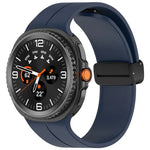 Dây đồng hồ silicone nam châm khóa gập màu đen xDfind, Dành cho Samsung Galaxy Watch8 / Watch8 Classic