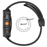 Dây đồng hồ silicone nam châm khóa gập màu đen xDfind, Dành cho Samsung Galaxy Watch8 / Watch8 Classic
