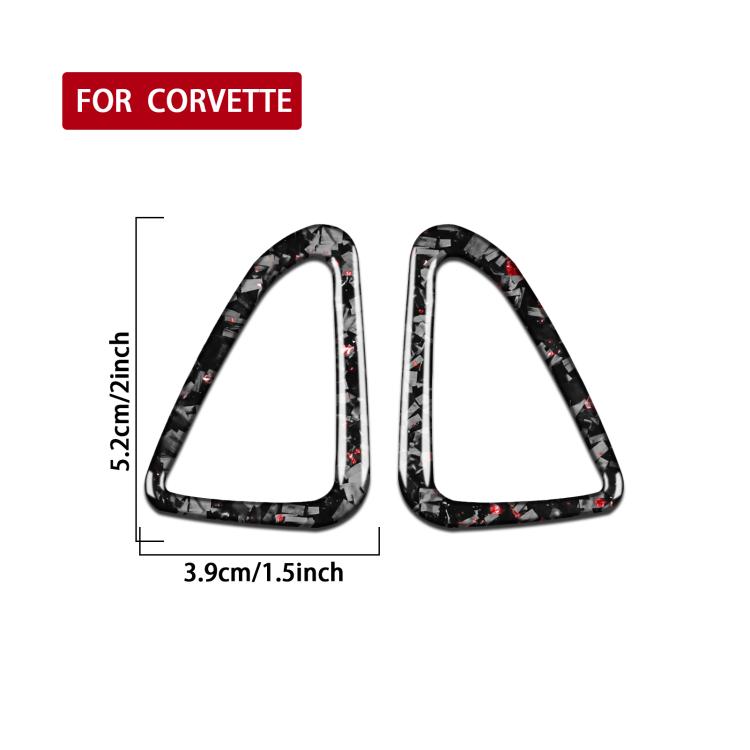 2pcs/Set Forged Gold Foil Carbon Fiber Car Door Air Outlet Decorative Sticker for Chevrolet Corvette C8 2020-, Left and Right Driver, Door Air Outlet