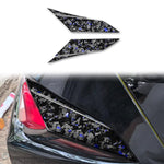 4pcs/Set Forged Gold Foil Carbon Fiber Car Taillight Sides Decorative Sticker for Chevrolet Corvette C8 2020-, Left and Right Driver, Taillight Sides