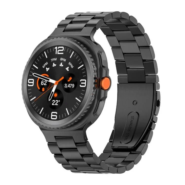 Dây đồng hồ thép không gỉ ba hạt, dành cho Samsung Galaxy Watch8 / Watch8 Classic