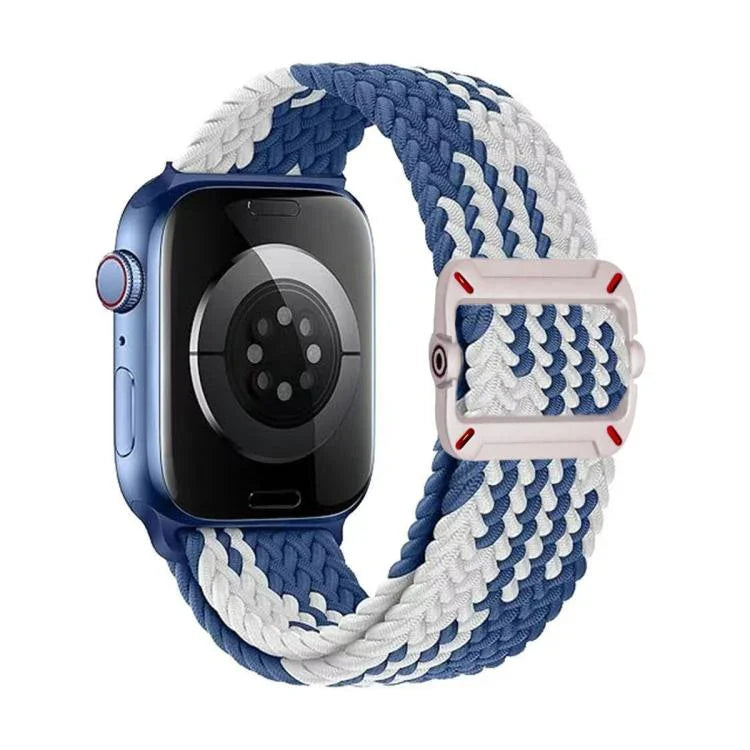 Double Loop Mechanical Buckle Nylon Braid Watch Band, For Apple Watch 46mm / 49mm / 45mm / 44mm