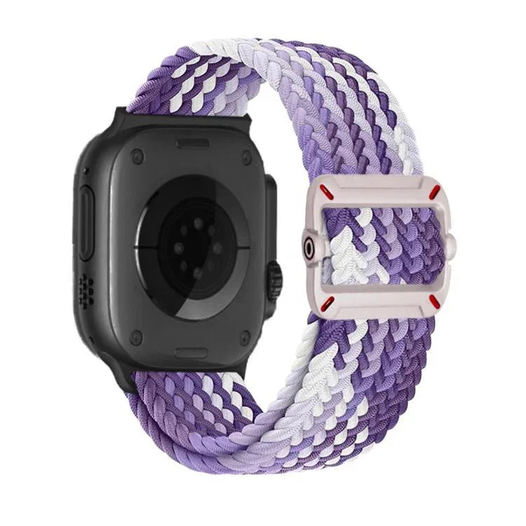 Double Loop Mechanical Buckle Nylon Braid Watch Band, For Apple Watch 46mm / 49mm / 45mm / 44mm
