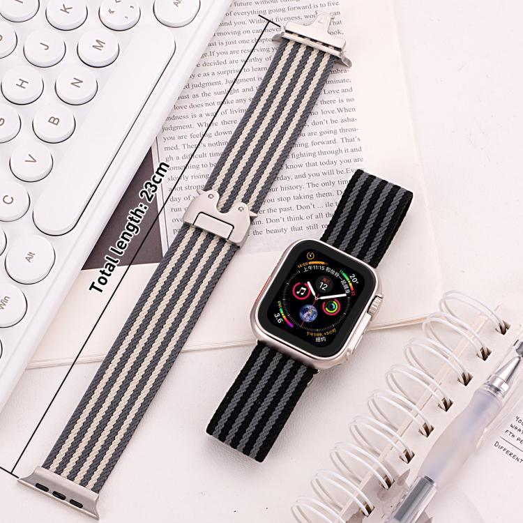 Dây đồng hồ nylon bện 3 sọc khóa dù xDfind, Dành cho Apple Watch 42 / 44 / 45 / 46 / 49mm, Dành cho Apple Watch 38 / 40 / 41 / S10 42mm