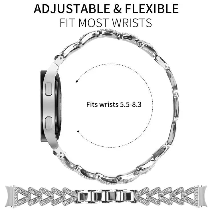 Dây Đồng Hồ Kim Loại Kim Cương Xoắn Nhỏ 20mm xDfind, Cho Samsung Galaxy Watch FE/7/6/5/4 Classic