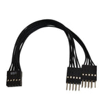Cáp mở rộng adapter USB 2 trong 1 9 chân cho bo mạch chủ máy tính để bàn, 9 chân