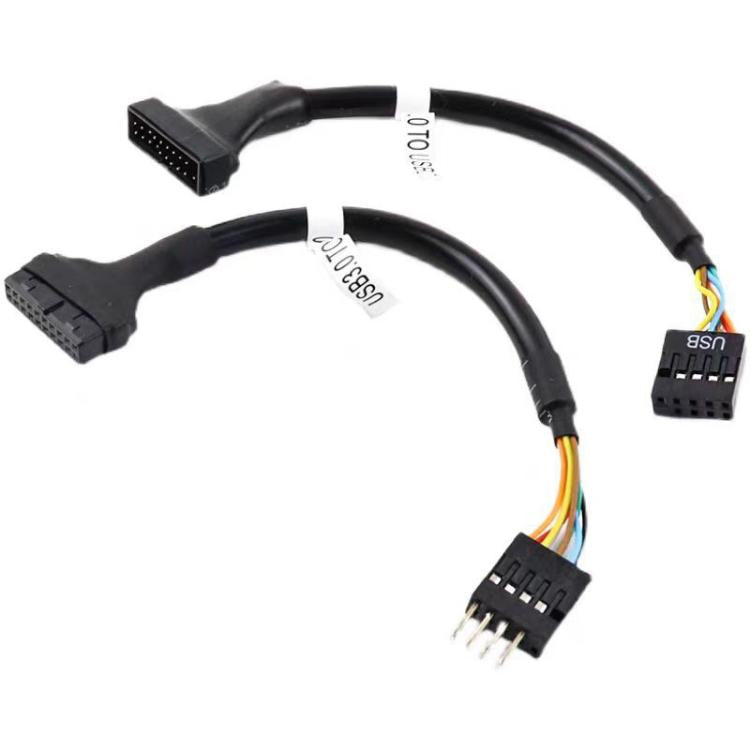 Bộ 2 cáp adapter USB3.0 cho bo mạch chủ máy tính, 20 chân đực sang 9 chân cái, 9 chân đực sang 20 chân cái