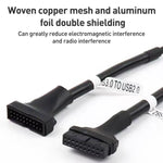 Bộ 2 cáp adapter USB3.0 cho bo mạch chủ máy tính, 20 chân đực sang 9 chân cái, 9 chân đực sang 20 chân cái