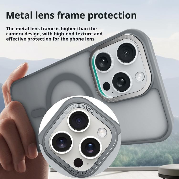Ốp lưng điện thoại Kalebol khung kim loại cho ống kính MagSafe PC mờ, dành cho iPhone 17 Pro Max, iPhone 17 Pro, iPhone 17, iPhone Air, iPhone 16 Pro Max