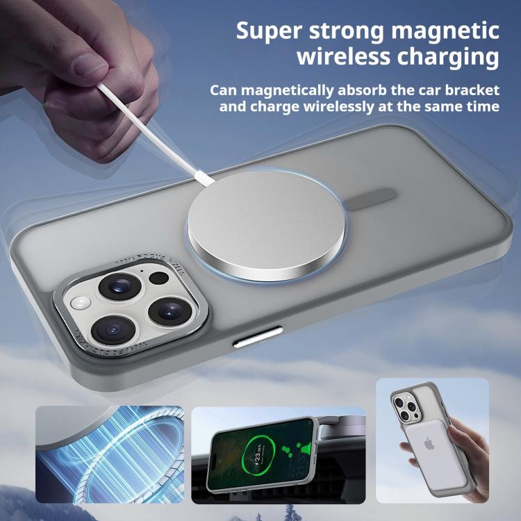 Ốp lưng điện thoại Kalebol khung kim loại cho ống kính MagSafe PC mờ, dành cho iPhone 17 Pro Max, iPhone 17 Pro, iPhone 17, iPhone Air, iPhone 16 Pro Max