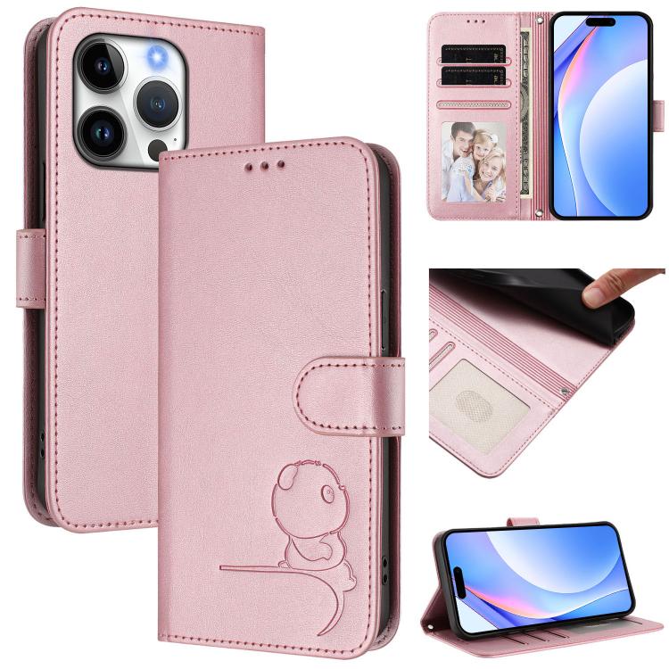 Ốp lưng điện thoại da dập nổi chống RFID Litter Panda kèm dây đeo, dành cho iPhone 17e / 16e, iPhone 17 Pro Max, iPhone 17 Pro, iPhone 17, iPhone Air, iPhone 16 Pro Max, iPhone 16 Pro, iPhone 16 Plus