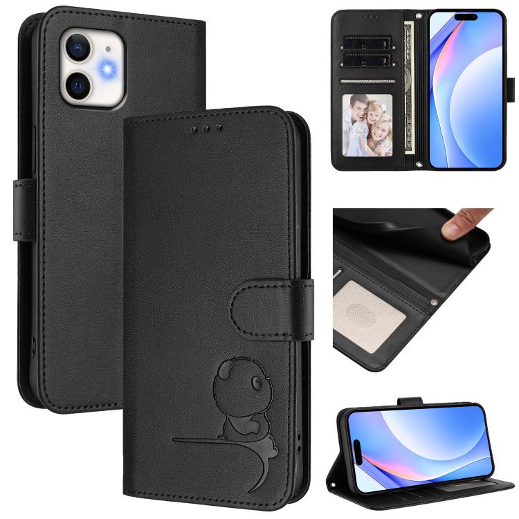 Bao da điện thoại RFID họa tiết gấu trúc nhỏ nổi có dây đeo, dành cho iPhone 14 Pro Max, iPhone SE 2022 / 2020 / 8 / 7, iPhone 13 Pro Max, iPhone 13 Pro, iPhone 13 mini, iPhone 12 / 12 Pro, iPhone 12 Pro Max, iPhone 12 mini