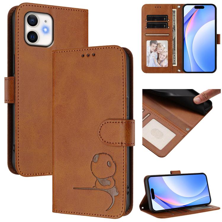 Bao da điện thoại RFID họa tiết gấu trúc nhỏ nổi có dây đeo, dành cho iPhone 14 Pro Max, iPhone SE 2022 / 2020 / 8 / 7, iPhone 13 Pro Max, iPhone 13 Pro, iPhone 13 mini, iPhone 12 / 12 Pro, iPhone 12 Pro Max, iPhone 12 mini
