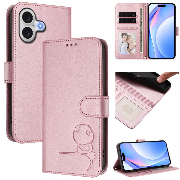 Ốp lưng điện thoại da dập nổi chống RFID Litter Panda kèm dây đeo, dành cho iPhone 17e / 16e, iPhone 17 Pro Max, iPhone 17 Pro, iPhone 17, iPhone Air, iPhone 16 Pro Max, iPhone 16 Pro, iPhone 16 Plus