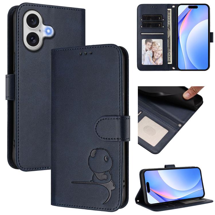Ốp lưng điện thoại da dập nổi chống RFID Litter Panda kèm dây đeo, dành cho iPhone 17e / 16e, iPhone 17 Pro Max, iPhone 17 Pro, iPhone 17, iPhone Air, iPhone 16 Pro Max, iPhone 16 Pro, iPhone 16 Plus