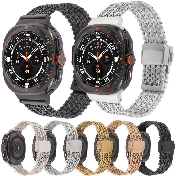 Dây Đồng Hồ Lưới Thép Khóa Bấm Từ Tính, Cho Samsung Galaxy Watch Ultra 47mm / Ultra 2025