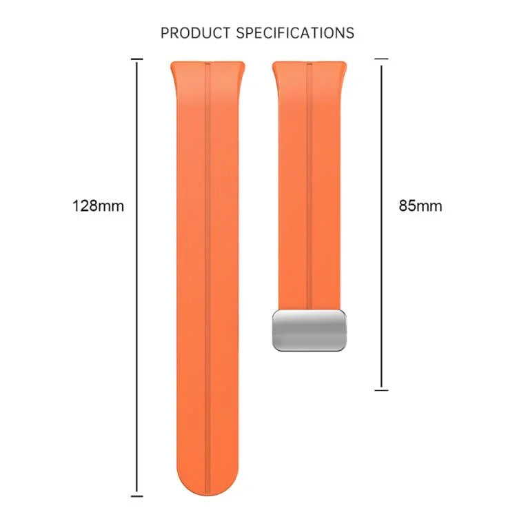 Dây đồng hồ silicone khóa gập nam châm màu bạc, Dành cho Samsung Galaxy Fit 3
