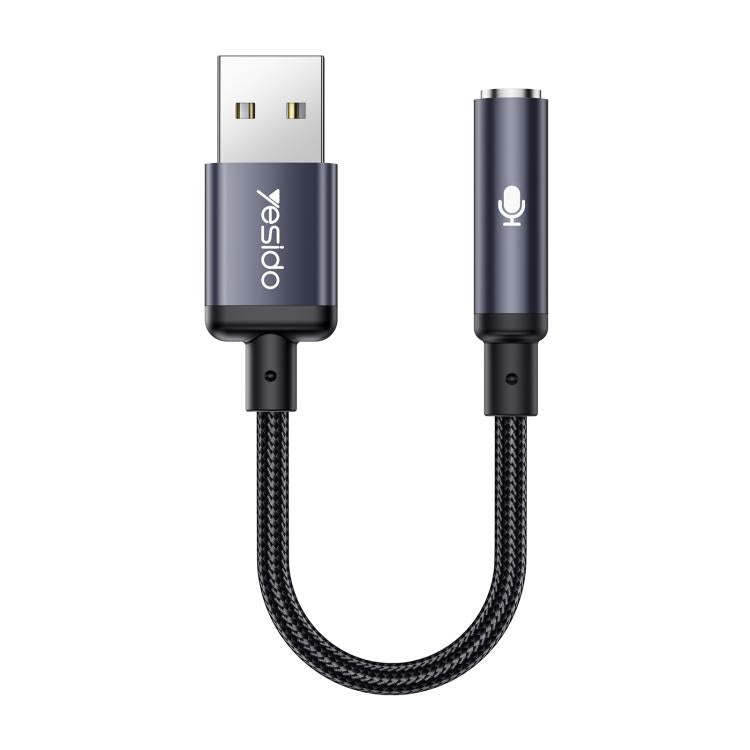 Bộ chuyển đổi âm thanh USB sang 3.5mm hợp kim nhôm Yesido YAU46, YAU46