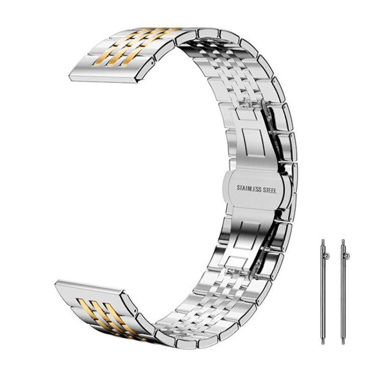 xDfind Seven-bead Solid Stainless Steel Watch Band, 14mm, 18mm, 20mm, 22mm