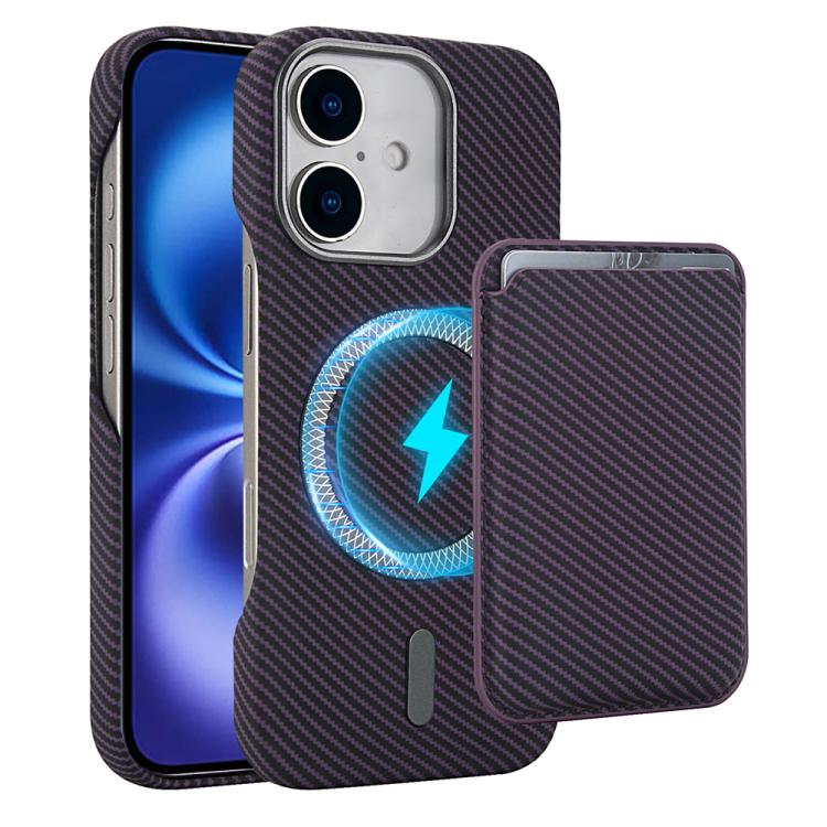 Ốp lưng điện thoại Carbon Fiber MagSafe nam châm đựng thẻ, dành cho iPhone 17 Pro Max, iPhone 17 Pro, iPhone 17, iPhone Air, iPhone 16 Pro Max, iPhone 16 Pro, iPhone 16 Plus, iPhone 16, iPhone 15 Pro Max