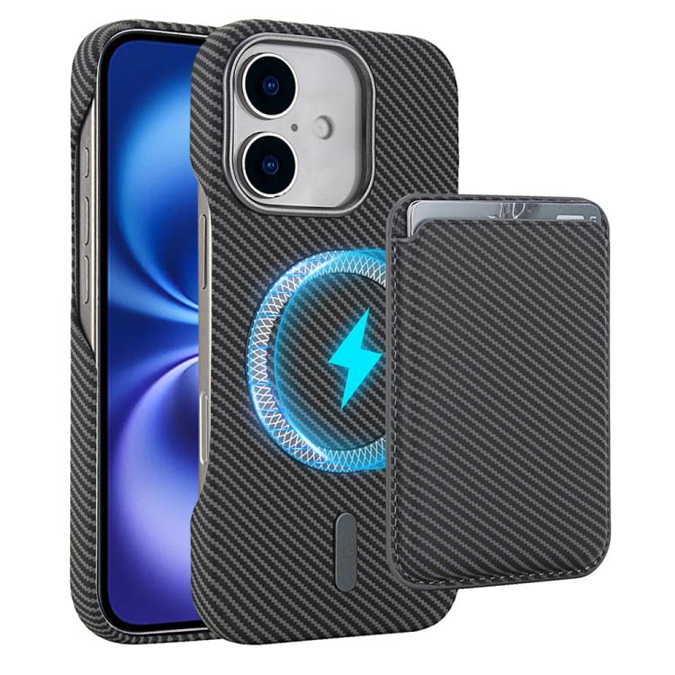Ốp lưng điện thoại Carbon Fiber MagSafe nam châm đựng thẻ, dành cho iPhone 17 Pro Max, iPhone 17 Pro, iPhone 17, iPhone Air, iPhone 16 Pro Max, iPhone 16 Pro, iPhone 16 Plus, iPhone 16, iPhone 15 Pro Max