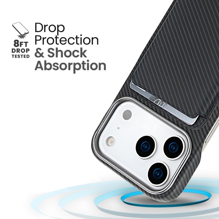 Ốp lưng điện thoại Carbon Fiber MagSafe nam châm đựng thẻ, dành cho iPhone 17 Pro Max, iPhone 17 Pro, iPhone 17, iPhone Air, iPhone 16 Pro Max, iPhone 16 Pro, iPhone 16 Plus, iPhone 16, iPhone 15 Pro Max
