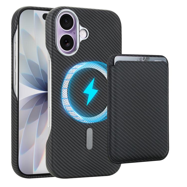 Ốp lưng điện thoại Carbon Fiber MagSafe nam châm đựng thẻ, dành cho iPhone 17 Pro Max, iPhone 17 Pro, iPhone 17, iPhone Air, iPhone 16 Pro Max, iPhone 16 Pro, iPhone 16 Plus, iPhone 16, iPhone 15 Pro Max