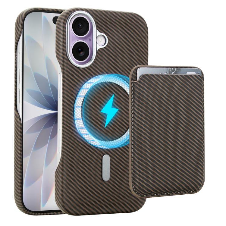 Ốp lưng điện thoại Carbon Fiber MagSafe nam châm đựng thẻ, dành cho iPhone 17 Pro Max, iPhone 17 Pro, iPhone 17, iPhone Air, iPhone 16 Pro Max, iPhone 16 Pro, iPhone 16 Plus, iPhone 16, iPhone 15 Pro Max