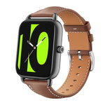 xDfind Flat Head Black Shark Fine Grain Leather Watch Band, 22mm For Xiaomi Watch S3/2 Pro/S2/S1, 22mm For Xiaomi Haylou Watch LS09B / LS05S / LS10, 20mm For Xiaomi Haylou RS4 Plus LS11 / LS12
