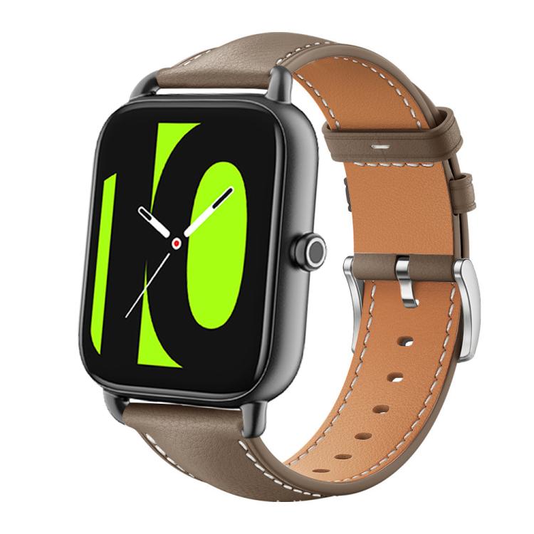 xDfind Flat Head Black Shark Fine Grain Leather Watch Band, 22mm For Xiaomi Watch S3/2 Pro/S2/S1, 22mm For Xiaomi Haylou Watch LS09B / LS05S / LS10, 20mm For Xiaomi Haylou RS4 Plus LS11 / LS12