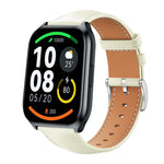 xDfind Flat Head Black Shark Fine Grain Leather Watch Band, 22mm For Xiaomi Watch S3/2 Pro/S2/S1, 22mm For Xiaomi Haylou Watch LS09B / LS05S / LS10, 20mm For Xiaomi Haylou RS4 Plus LS11 / LS12
