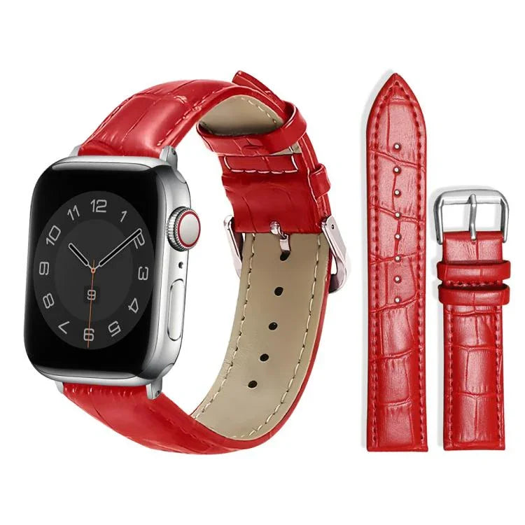 Dây đồng hồ da khóa chốt họa tiết tre xDfind, Dành cho Apple Watch 42 / 44 / 45 / 46 / 49mm, Dành cho Apple Watch 38 / 40 / 41 / S10 42mm