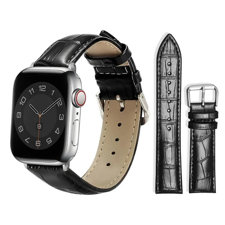 Dây đồng hồ da khóa chốt họa tiết tre xDfind, Dành cho Apple Watch 42 / 44 / 45 / 46 / 49mm, Dành cho Apple Watch 38 / 40 / 41 / S10 42mm