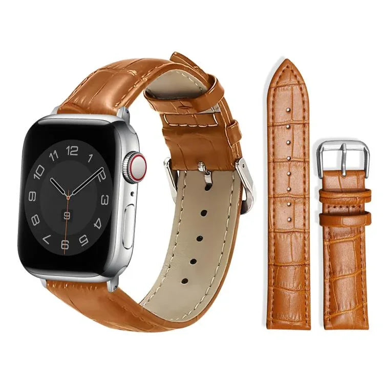 Dây đồng hồ da khóa chốt họa tiết tre xDfind, Dành cho Apple Watch 42 / 44 / 45 / 46 / 49mm, Dành cho Apple Watch 38 / 40 / 41 / S10 42mm