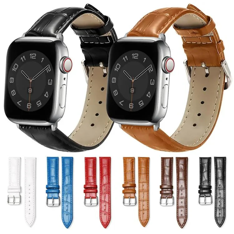 Dây đồng hồ da khóa chốt họa tiết tre xDfind, Dành cho Apple Watch 42 / 44 / 45 / 46 / 49mm, Dành cho Apple Watch 38 / 40 / 41 / S10 42mm