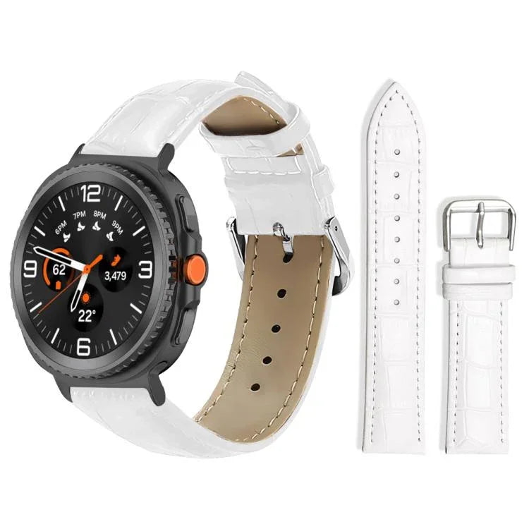 Dây đồng hồ da khóa ghim họa tiết tre xDfind, Dành cho Samsung Galaxy Watch Ultra / Ultra 2025 22mm, Dành cho Samsung Galaxy Watch8 / Watch8 Classic 22mm, Dành cho Samsung Galaxy Watch7 / FE / 6 / 5 / 4 20mm, Dành cho Samsung Galaxy Fit3 SM-R390 20mm