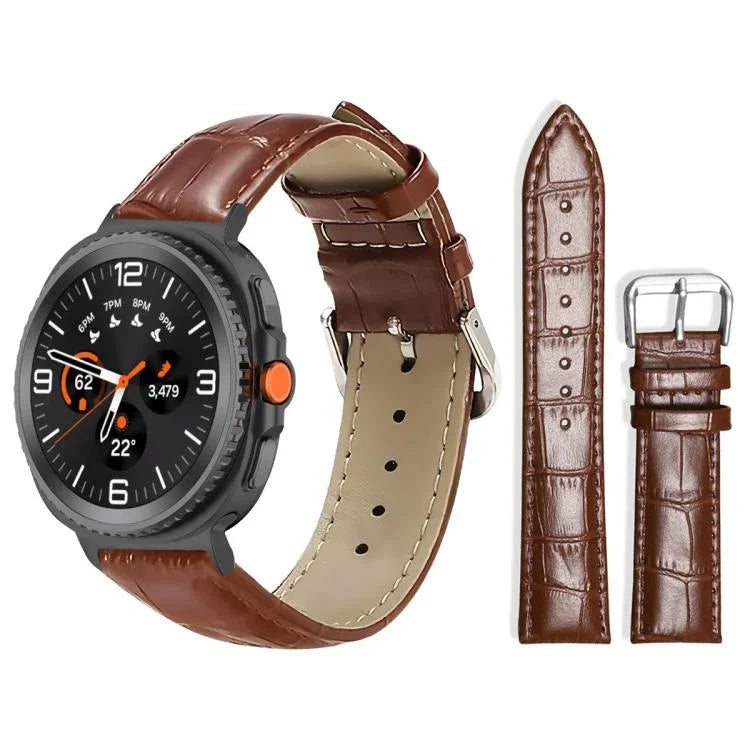 Dây đồng hồ da khóa ghim họa tiết tre xDfind, Dành cho Samsung Galaxy Watch Ultra / Ultra 2025 22mm, Dành cho Samsung Galaxy Watch8 / Watch8 Classic 22mm, Dành cho Samsung Galaxy Watch7 / FE / 6 / 5 / 4 20mm, Dành cho Samsung Galaxy Fit3 SM-R390 20mm