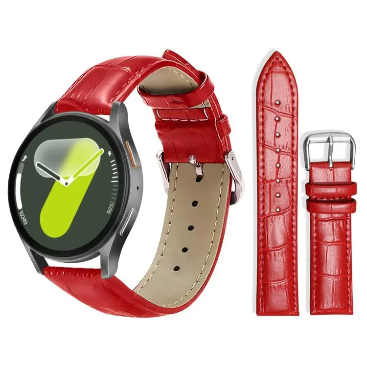 Dây đồng hồ da khóa ghim họa tiết tre xDfind, Dành cho Samsung Galaxy Watch Ultra / Ultra 2025 22mm, Dành cho Samsung Galaxy Watch8 / Watch8 Classic 22mm, Dành cho Samsung Galaxy Watch7 / FE / 6 / 5 / 4 20mm, Dành cho Samsung Galaxy Fit3 SM-R390 20mm