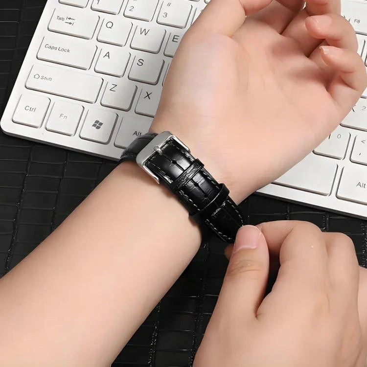 Dây đồng hồ da khóa ghim họa tiết tre xDfind, Dành cho Samsung Galaxy Watch Ultra / Ultra 2025 22mm, Dành cho Samsung Galaxy Watch8 / Watch8 Classic 22mm, Dành cho Samsung Galaxy Watch7 / FE / 6 / 5 / 4 20mm, Dành cho Samsung Galaxy Fit3 SM-R390 20mm