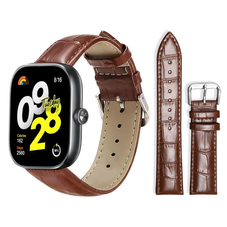 xDfind Bamboo Texture Pin Buckle Leather Watch Band, For Xiaomi Band 10 Pro / 9 Pro / Redmi Watch 6, For Xiaomi Smart Band 10 / 9 / 8 / NFC 14mm, For Redmi Watch 3 Active / Lite 20mm, For Redmi Watch 3 20mm